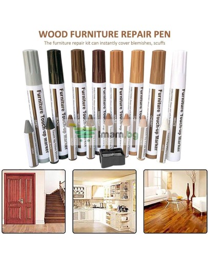 Комплект маркери и пастели за ремонт на мебели, 17 части